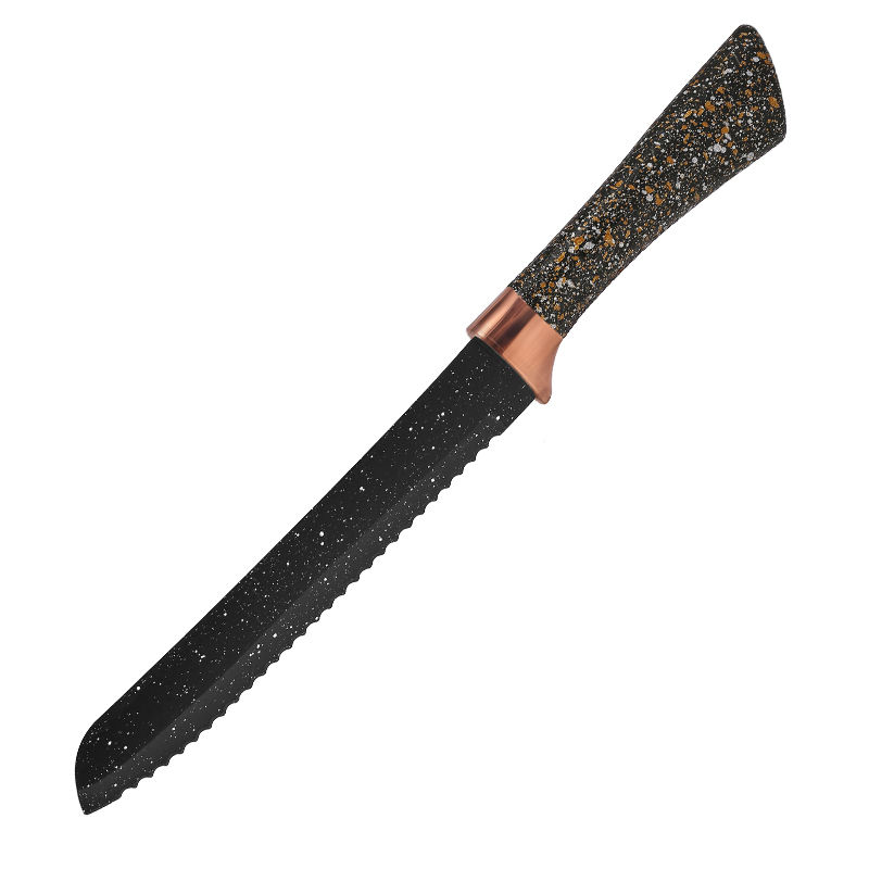 Thumbnail: Stone-like finish Knife Set of 7 with Block