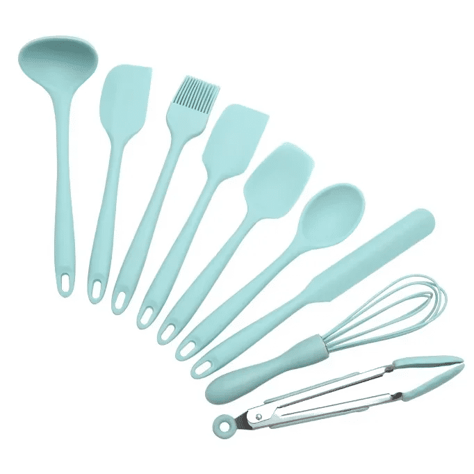 10-Piece Silicone Kitchen Utensil Set with Storage Holder