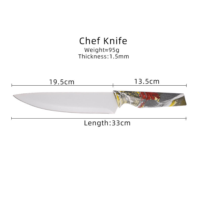 Thumbnail: Stainless Steel Plastic Handle Chef Knife 8 Inch