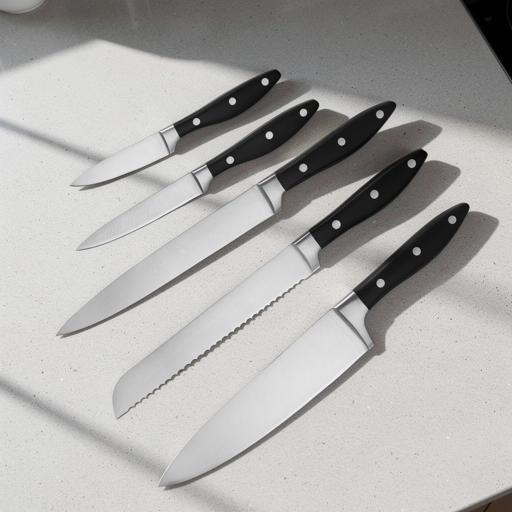 5 Pieces ABS Hollow Knife Set -S5-15H1-J2S4