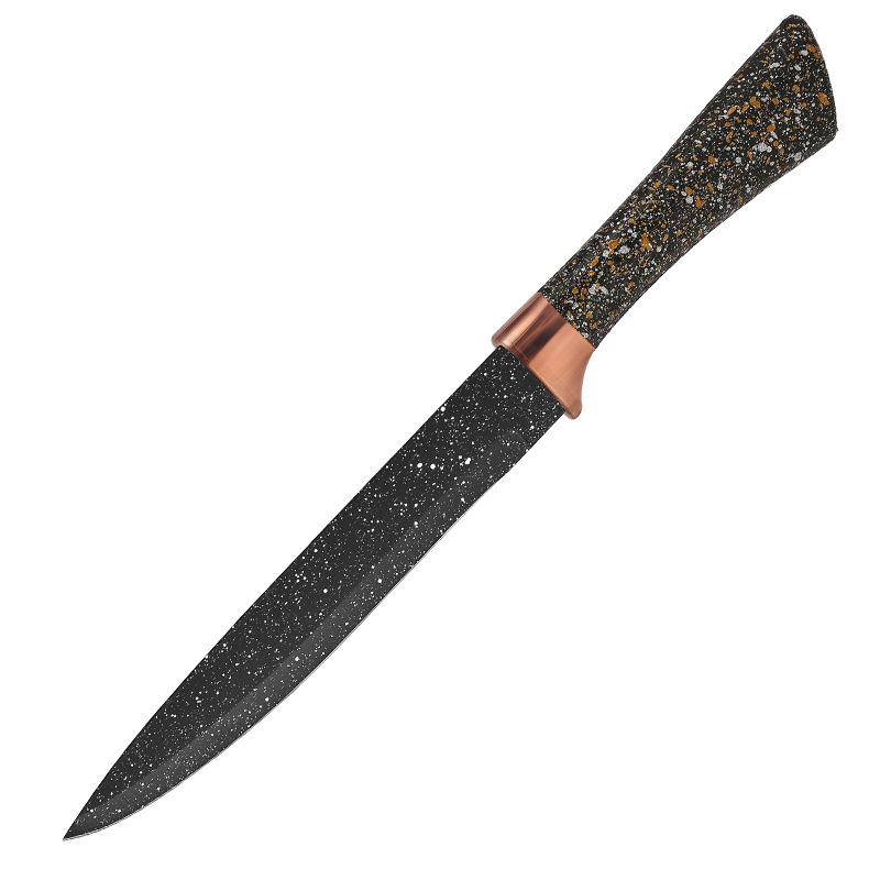 Thumbnail: Stone-like finish Knife Set of 7 with Block