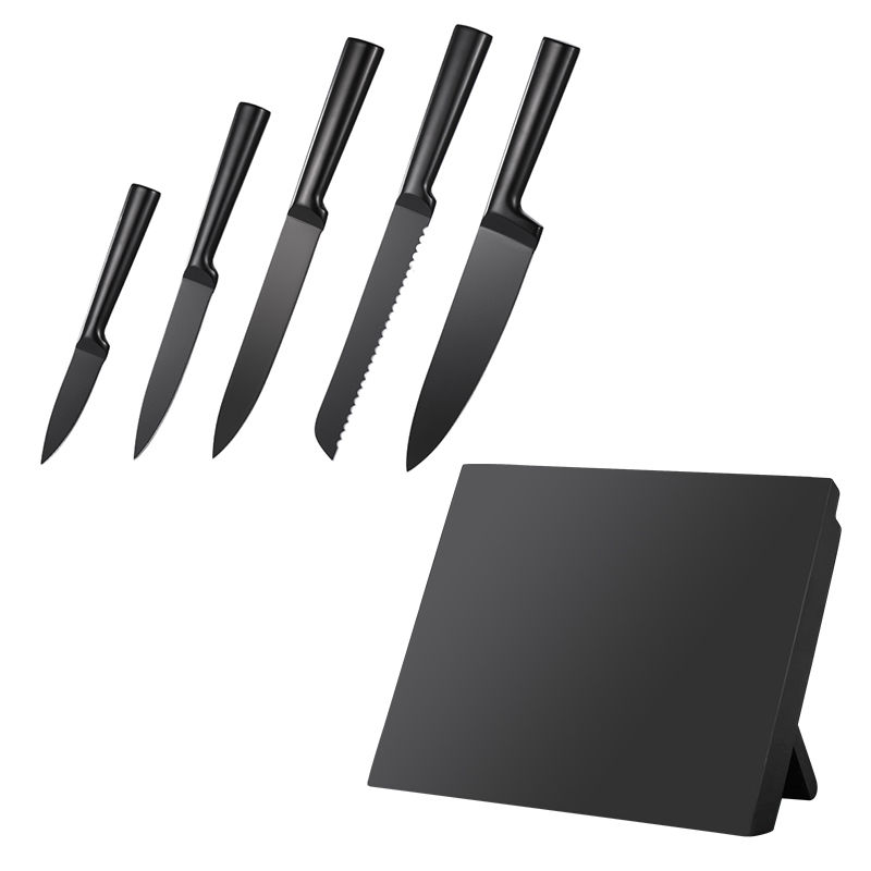 Thumbnail: Black 3Cr13 Kitchen Kinfe Sets