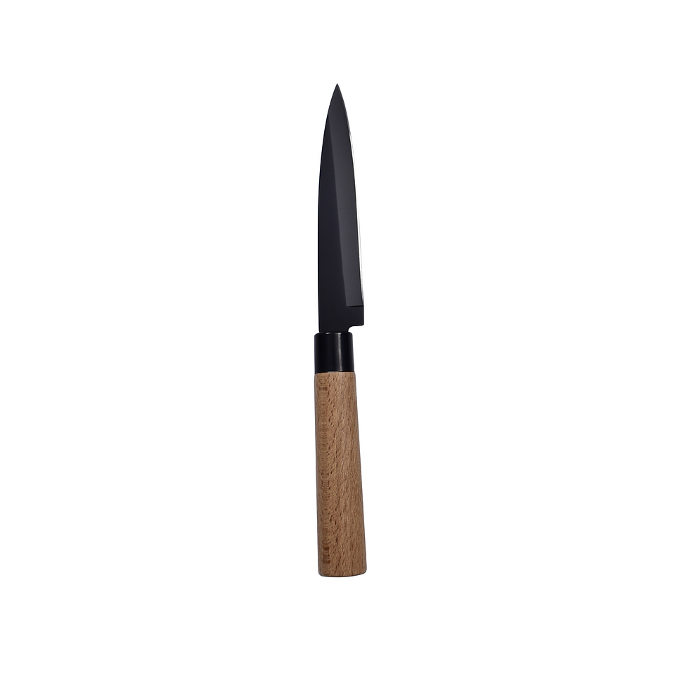 Thumbnail: Non-stick Coating Kitchen Knife Set of 7 - BLACK