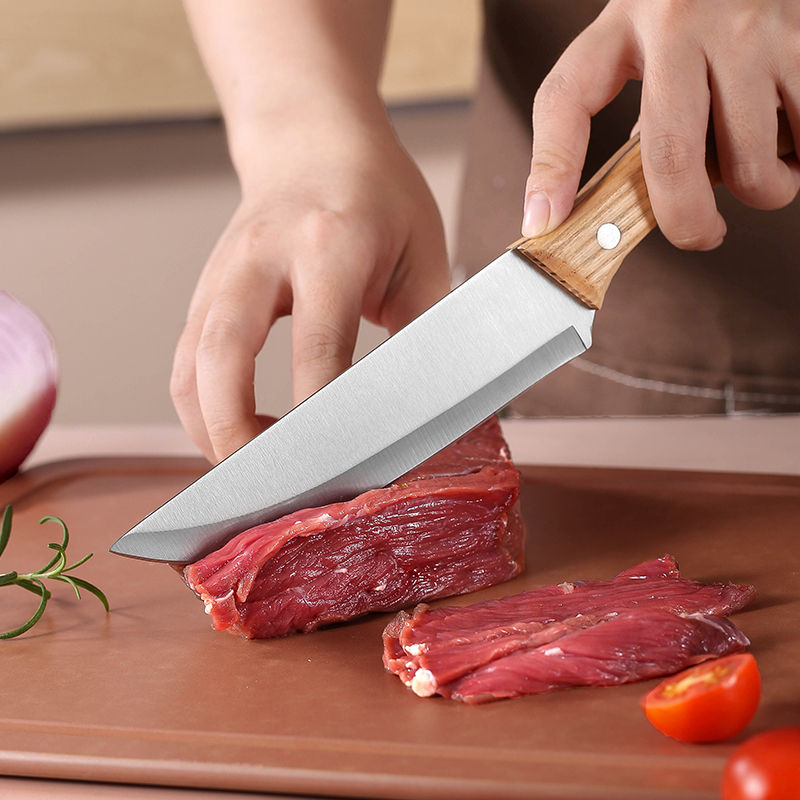 Thumbnail: Acacia Wood Handle Stainless Steel Knife Set of 2 -S2-32-J2W
