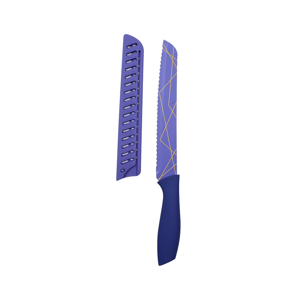 Thumbnail: 6-Pieces Geometric Laser-Etched Knife Set