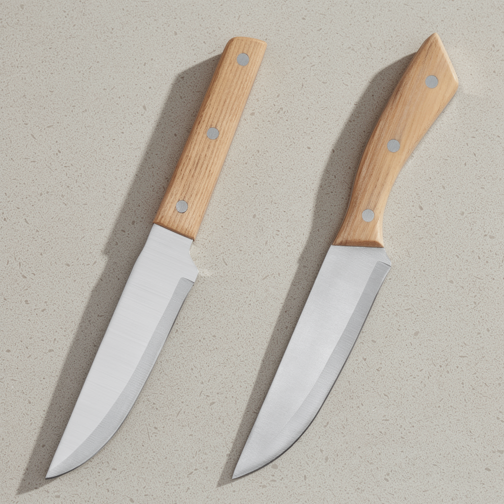 Acacia Wood Handle Stainless Steel Knife Set of 2 -S2-32-J2W