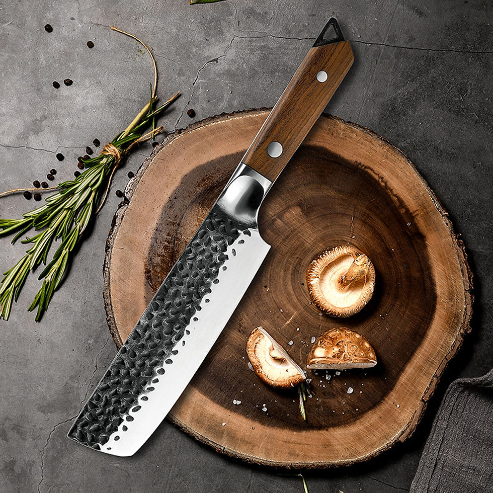 7" Damascus Steel Cleaver Knife