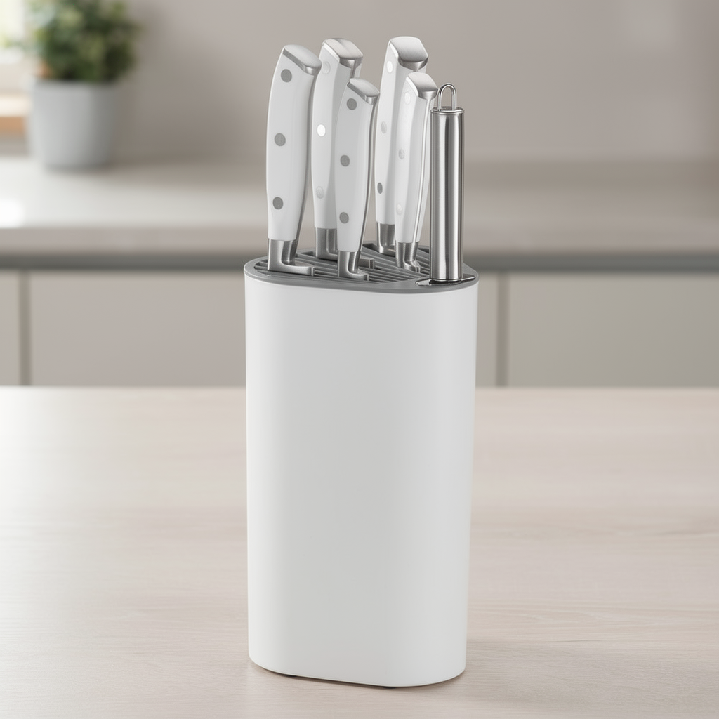 7 Piece High Carbon Stainless Steel Cutlery Kitchen Knife Block Set