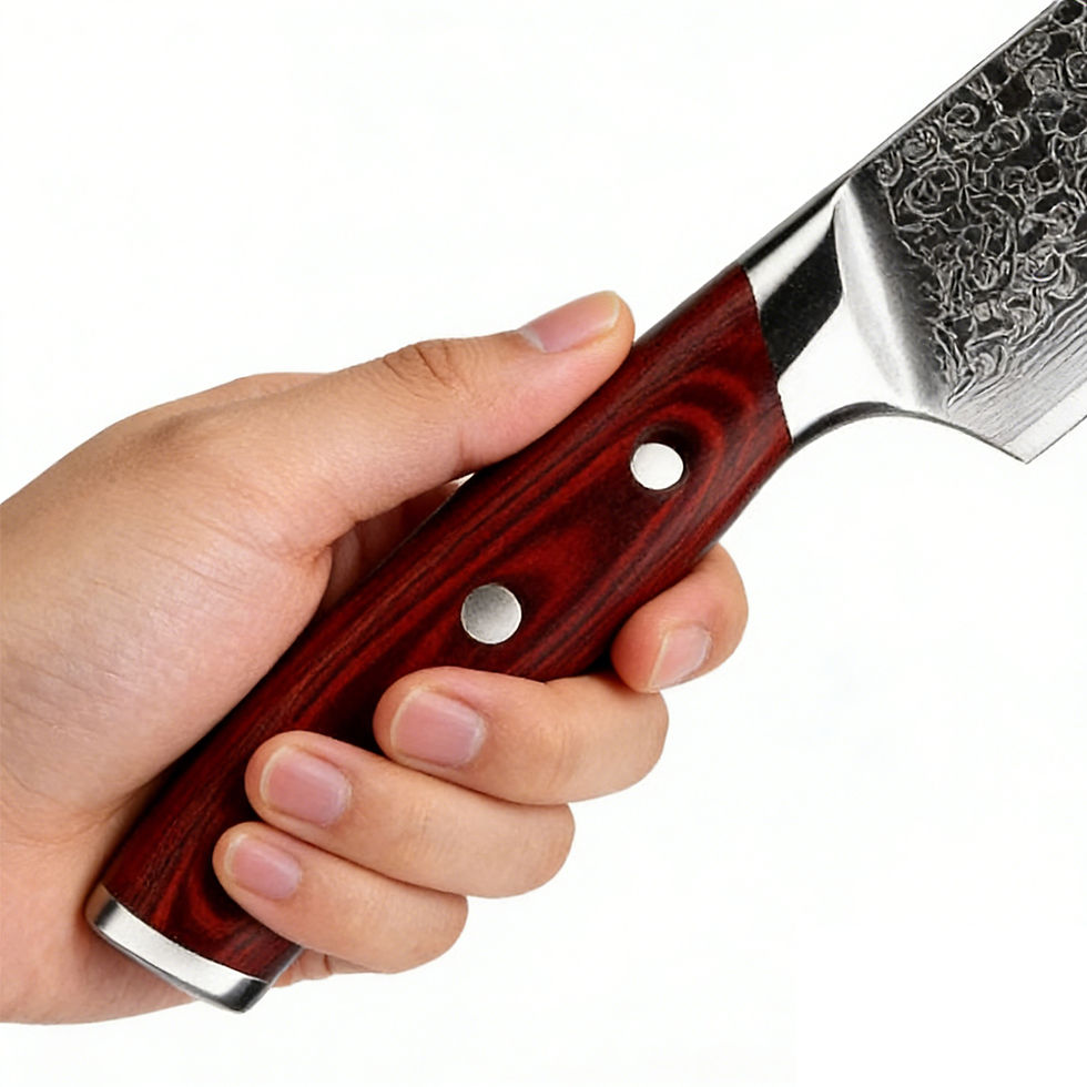 Thumbnail: Stainless Steel Damascus Texture Kitchen Knife Set