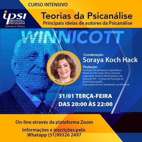 CURSO INTENSIVO TEORIAS DA PSICANÁLISE - WINNICOTT