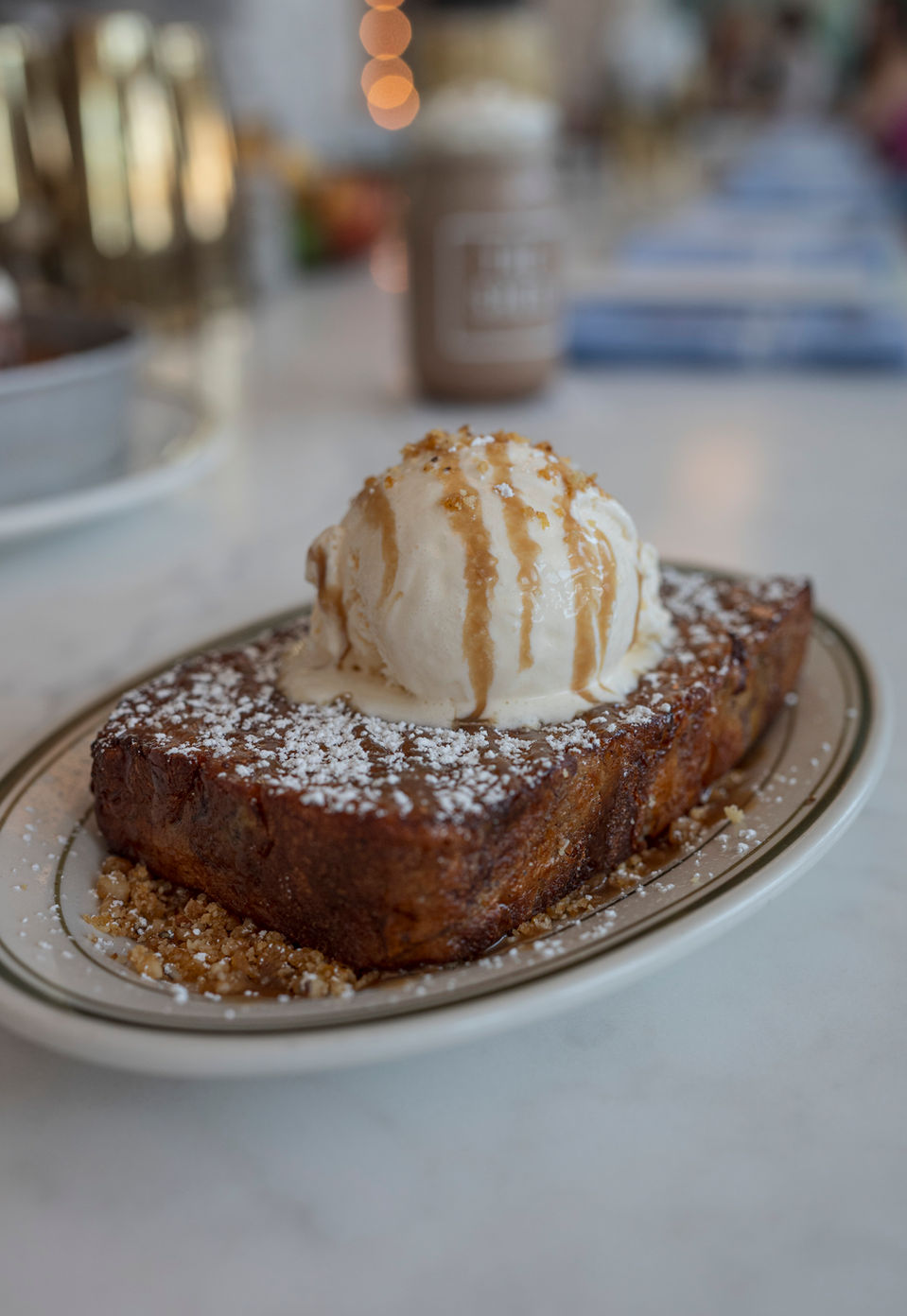 The Shed's banana bread pudding 