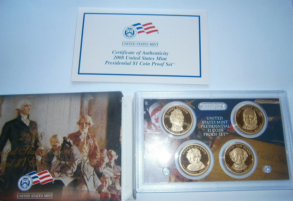 Thumbnail: 2007 & 2008 US Mint Presidential $1 Coin Proof Set (2-Set Lot) 