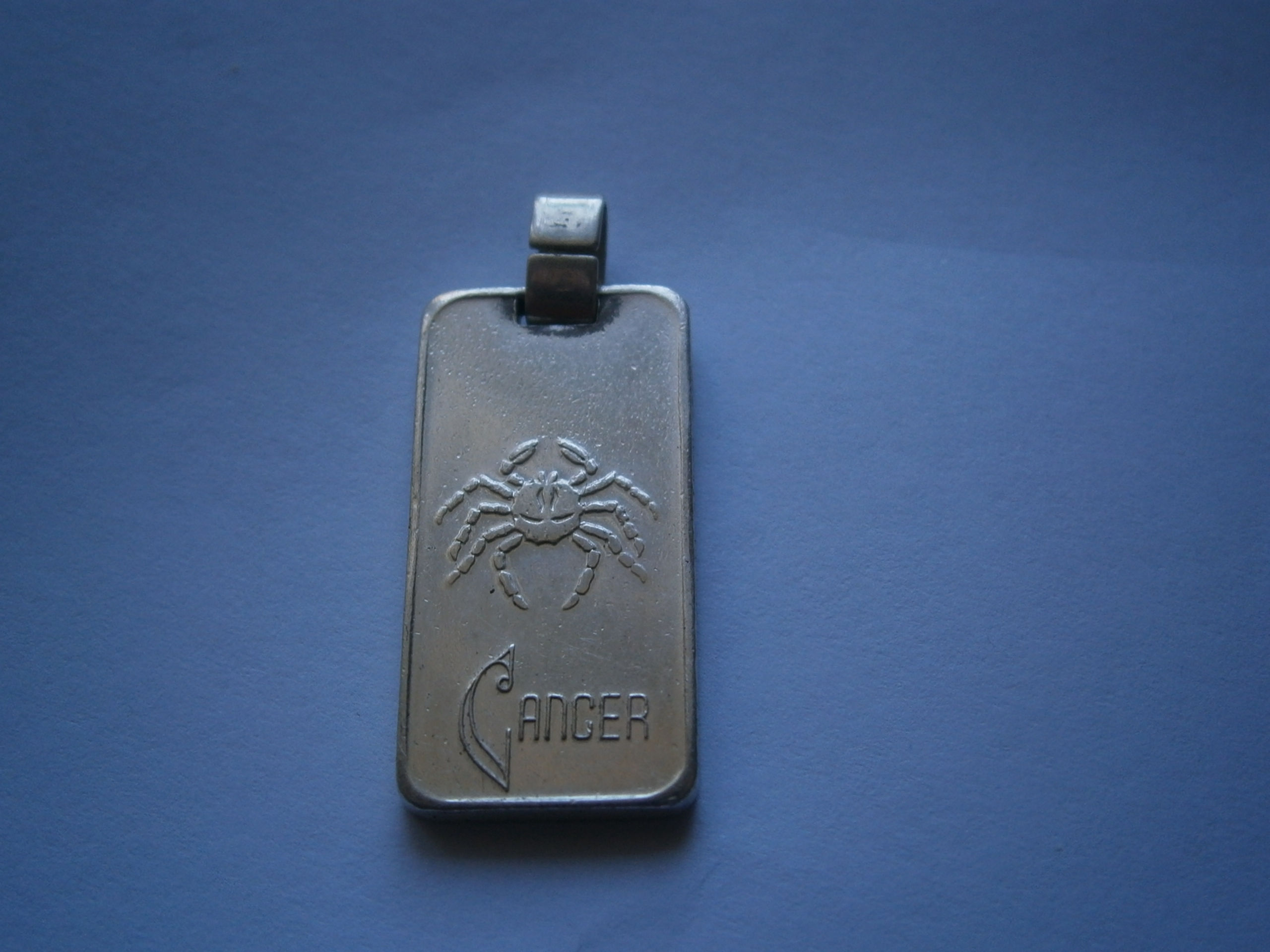 Vintage Cragside 999 Fine Silver Ingot Cancer Zodiac Pendant Charm 5 grams