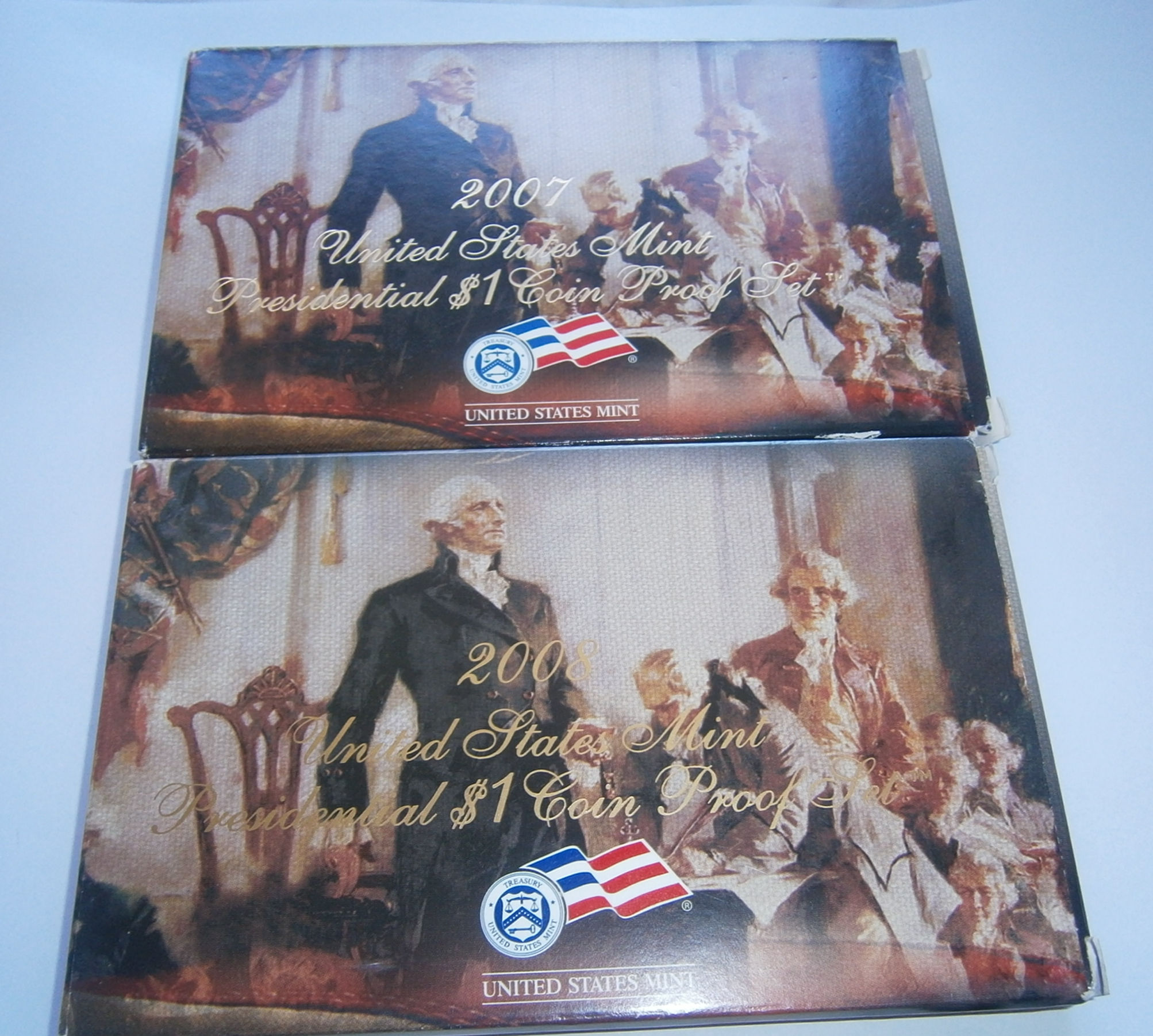 2007 & 2008 US Mint Presidential $1 Coin Proof Set (2-Set Lot)