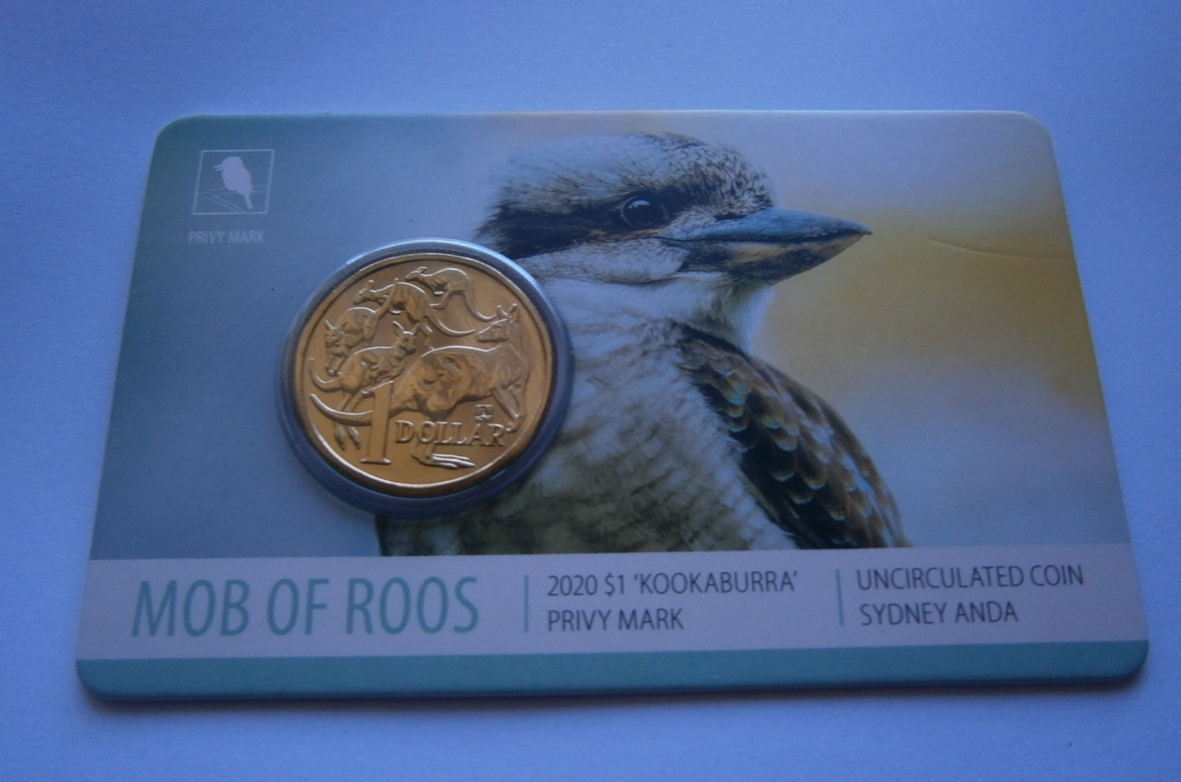 2020 $1 Mob of Roos Kookaburra Privy Mark Coin ANDA Sydney Expo - Uncirculated