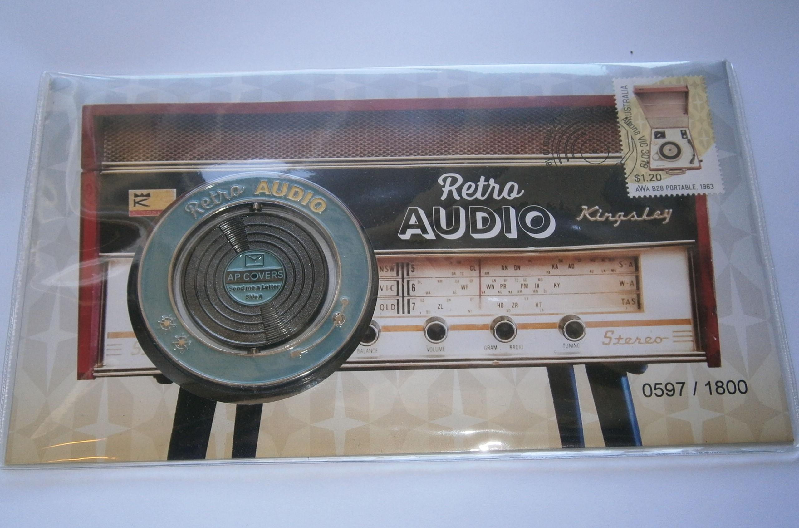 2024 Retro Audio Postal Medallion Stamp Cover PNC - Limited Edition 0597/1800