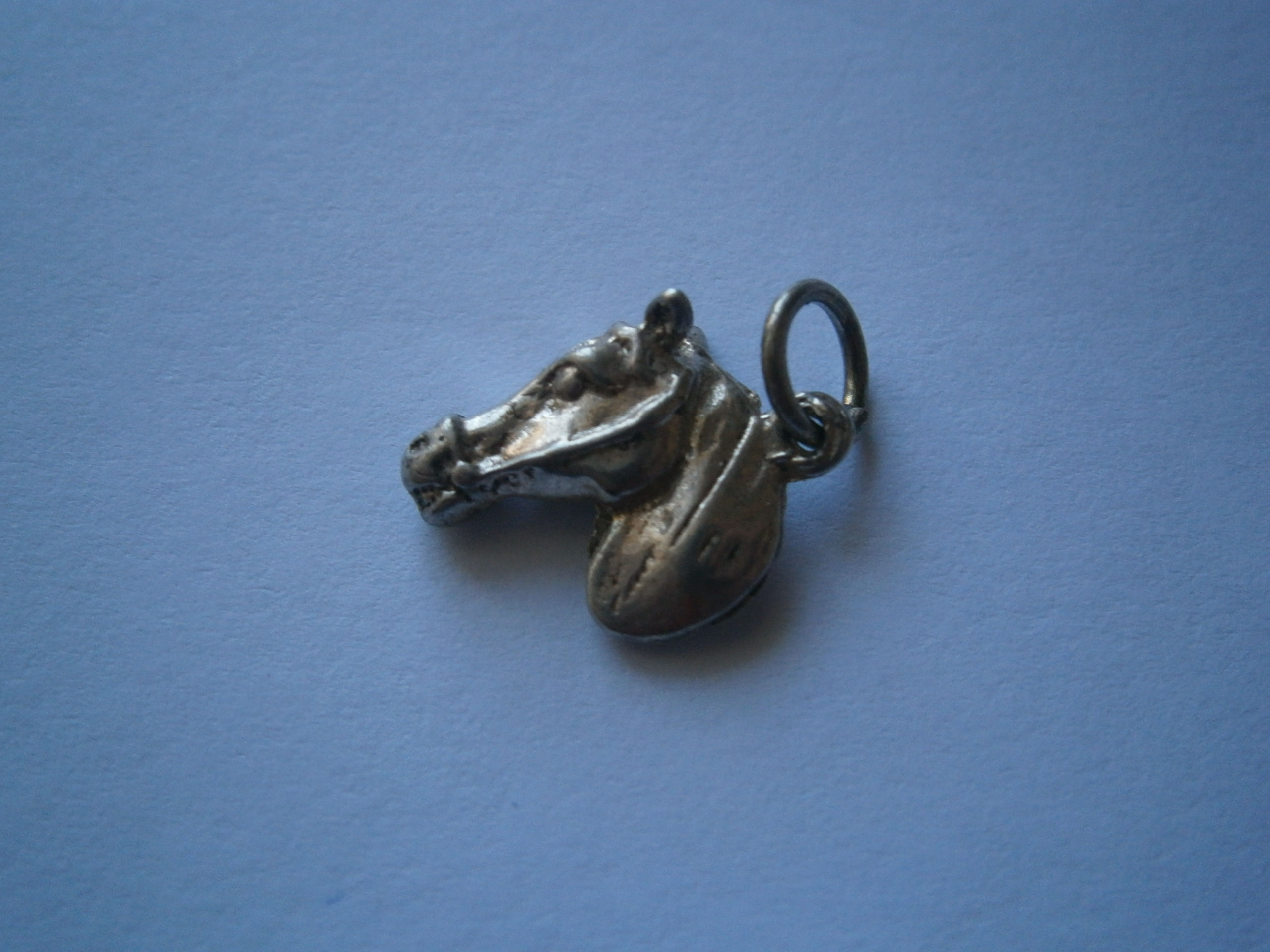 Vintage - .925 Style Sterling Silver Horse Head Charm Pendant