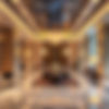 A premium luxury hospitality website testimonial section background featuring a softly blu
