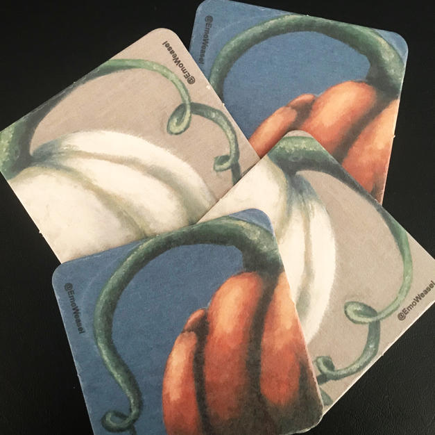 Pumpkin Coasters
