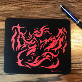 fire burd mouse pad