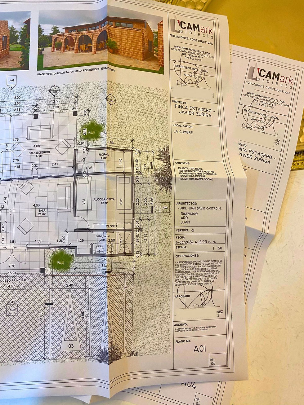 Planos arquitectónicos y estructurales, licencia de construcción, Jamundí