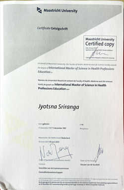 International Masters in Health Professions Education from SHE, Maastricht University