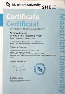 PhD Proposal writing course from SHE, Maastricht University