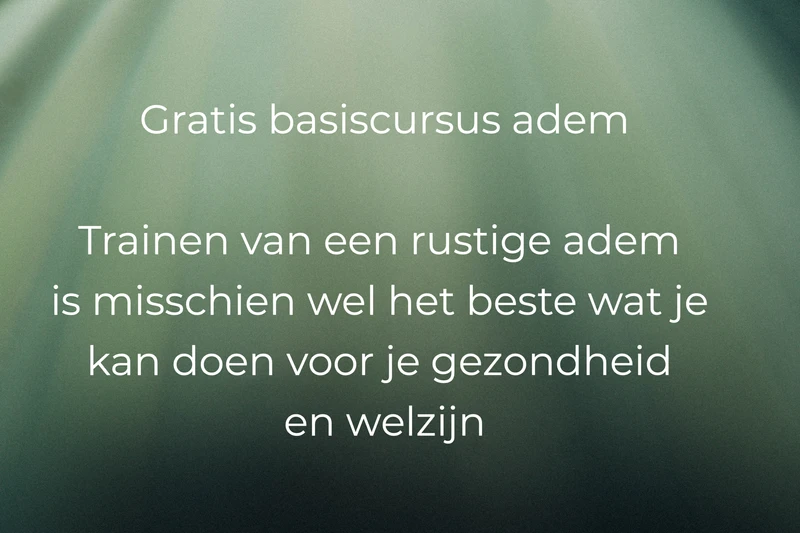 groen met tekst over basiscursus adem