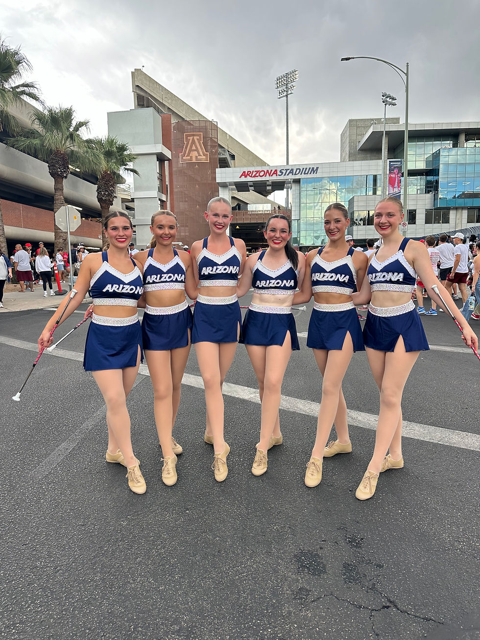 Baton twirlers Posing