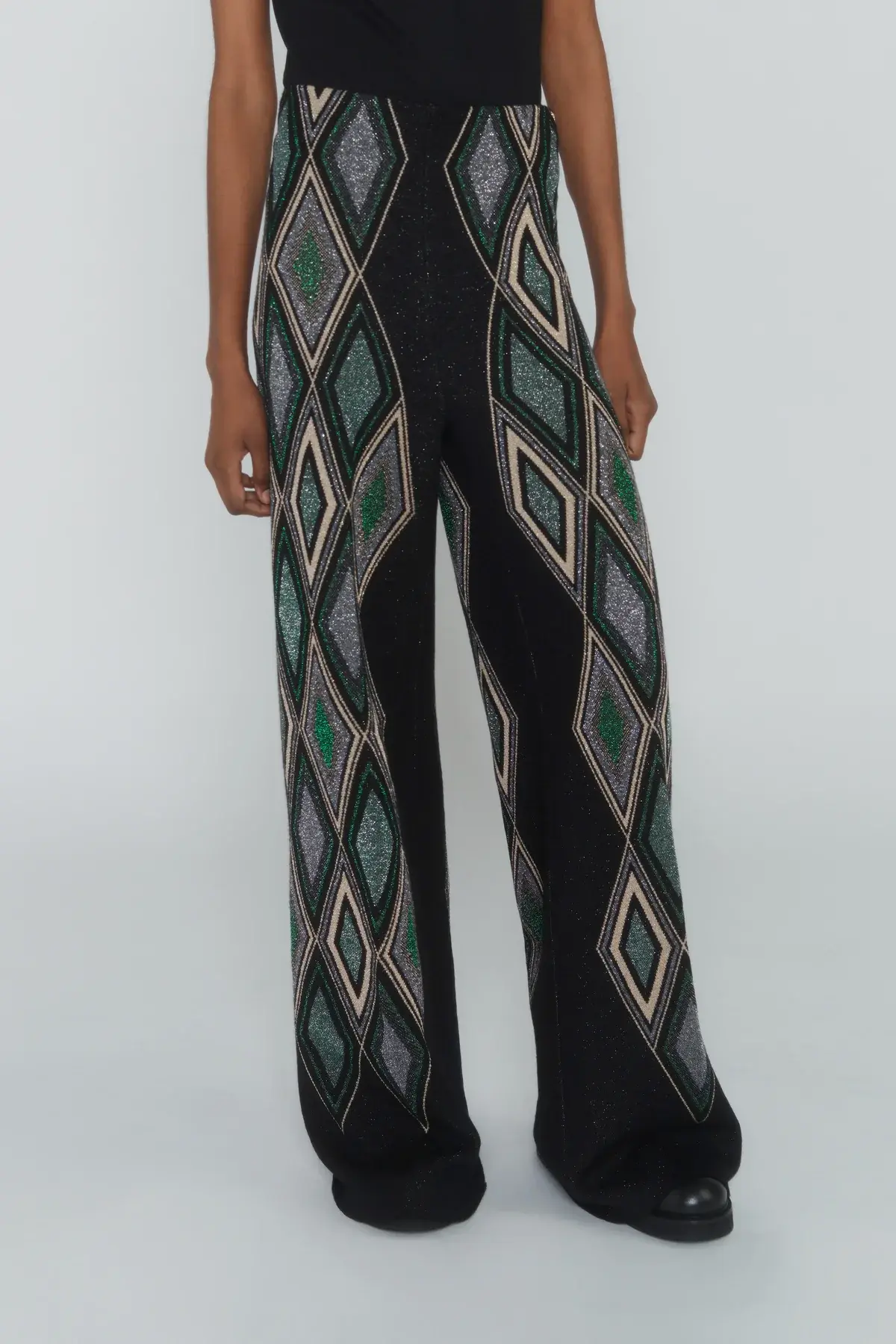 pantalone jacquard