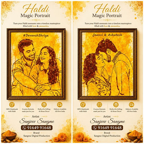 03 Haldi Surprise Portrait Wedding Haldi Magic Art .jpeg
