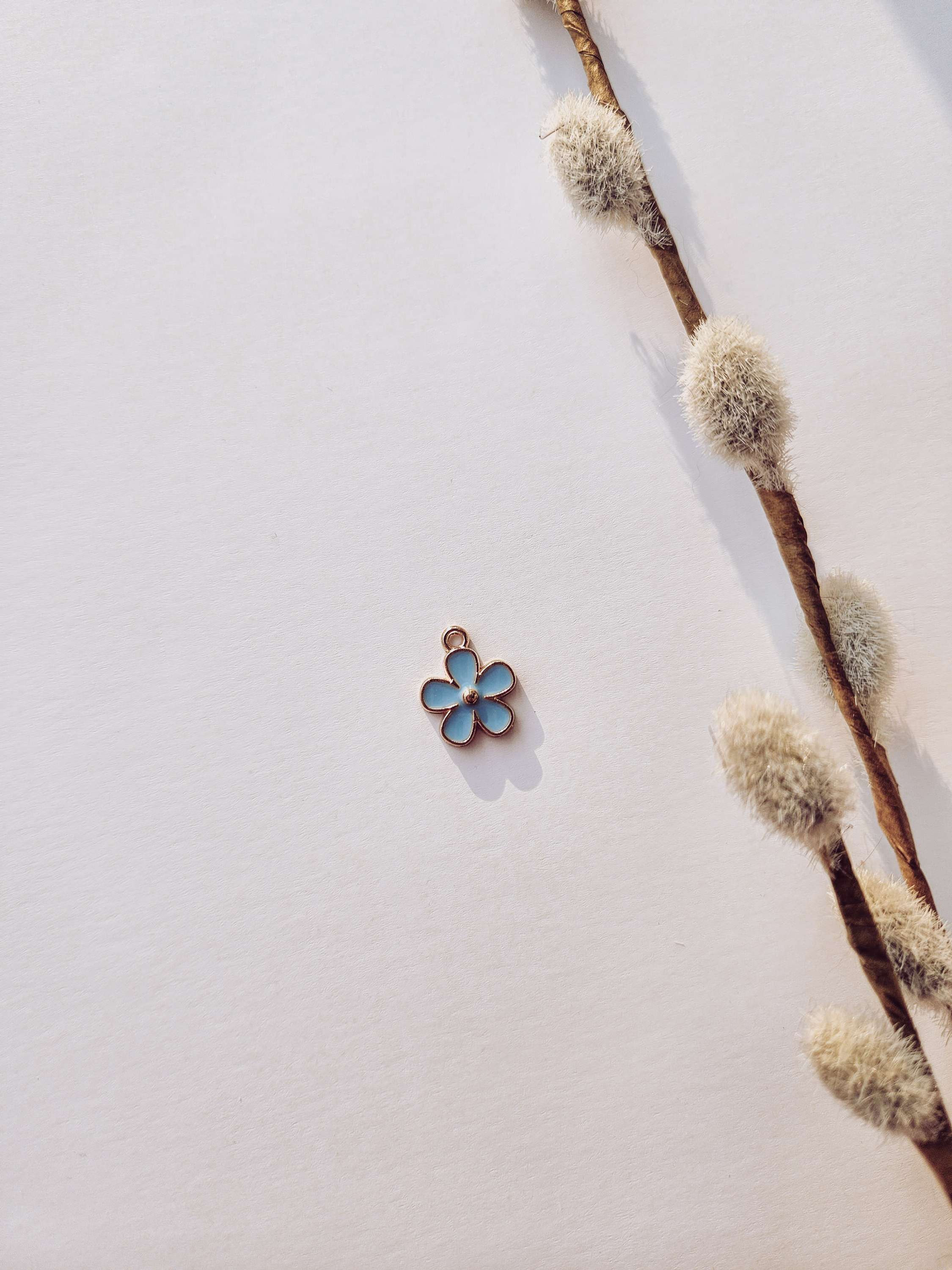 Blue Flower Charm