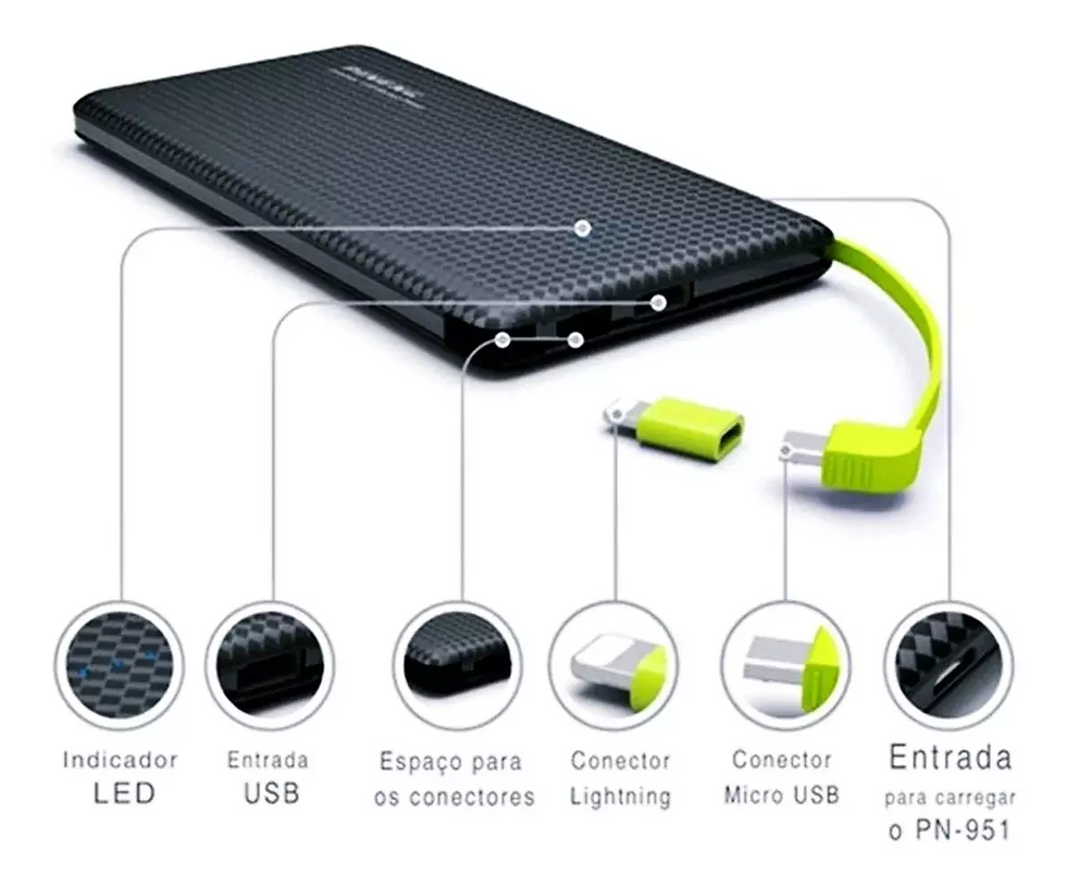 Miniatura: Power Bank Pineng PN-951 10.000mAh