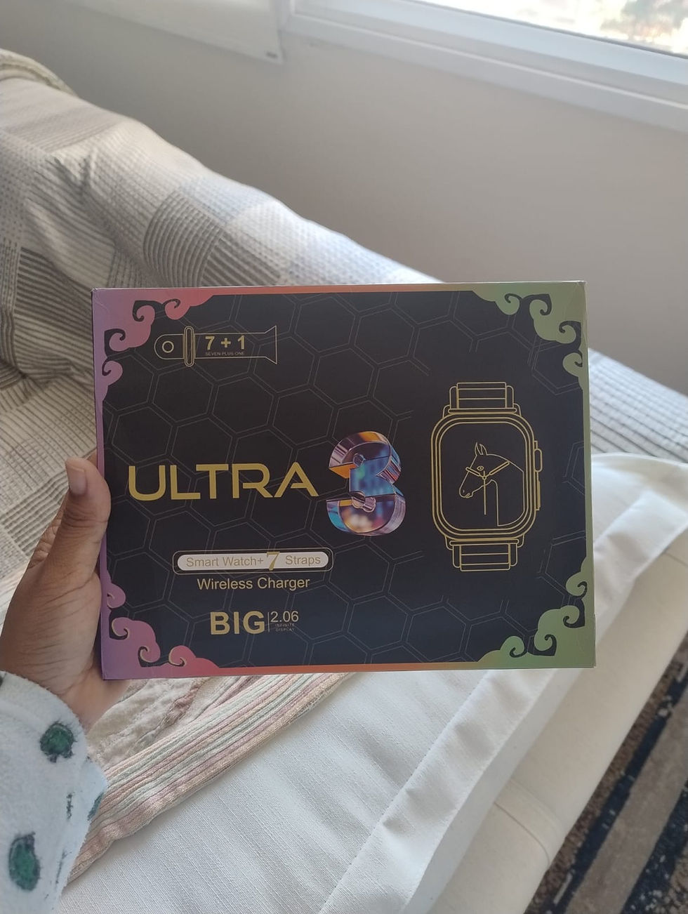 Smartwatch Ultra 3 Big 2.06" – 7 Pulseiras