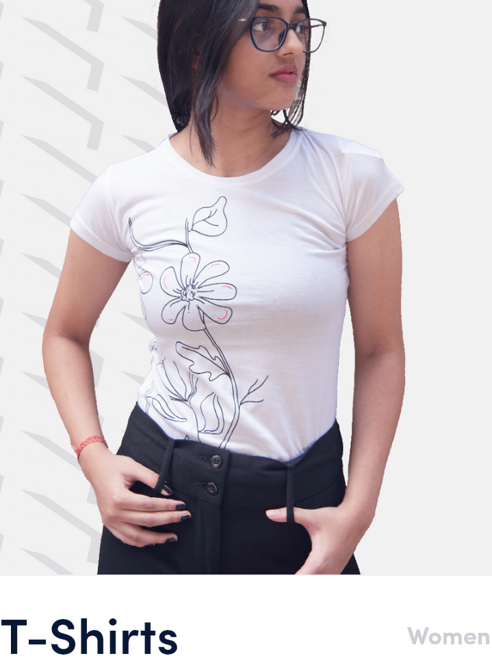Designed, crafted and made exclusively by women, this tee has a special fit and fabric that ensures comfort as well as style.