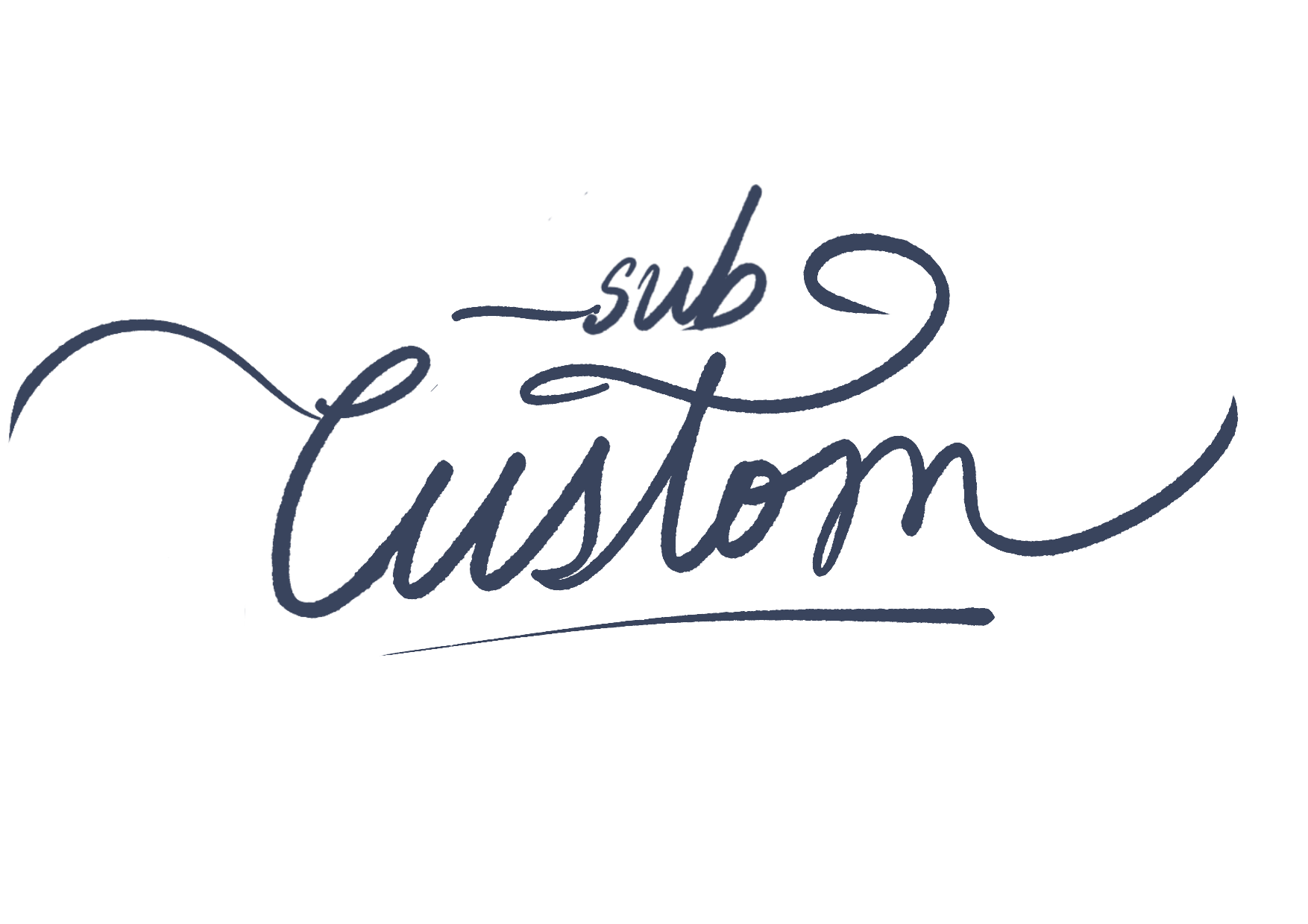 A handwritten logo for this part of our business i.e making custom made-to-order products for bulk purchase clients