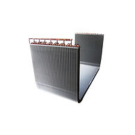A condenser coil from an HVAC unit