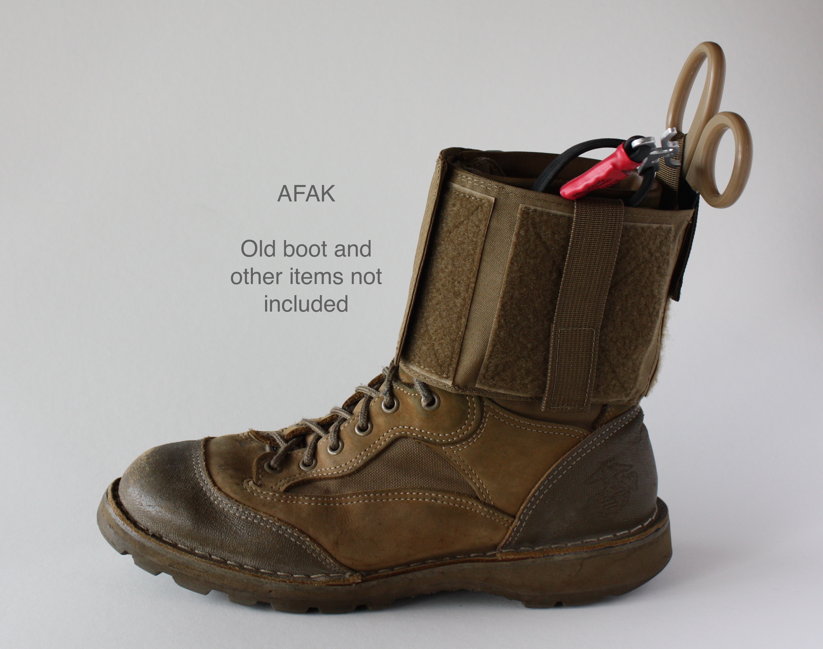 AFAK left side on boot -items not included