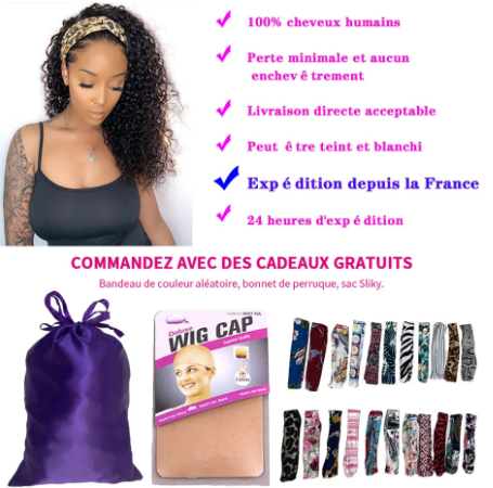 Miniature : 2 perruques bouclée brésilienne Remy, cheveux naturels