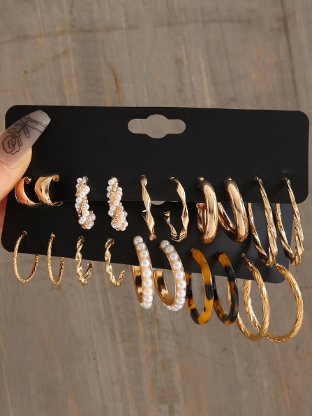 Miniature : 100 pièces Créoles à fausse perle