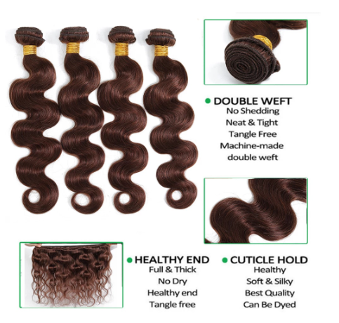 Miniature : 6 Mèche en Tissage Brésilien Ondulée, Extension Capillaire Bouclée, Qualité Remy