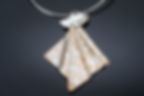 Ginko etched pendant $375