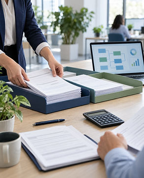 Medical billing specialist processing claims