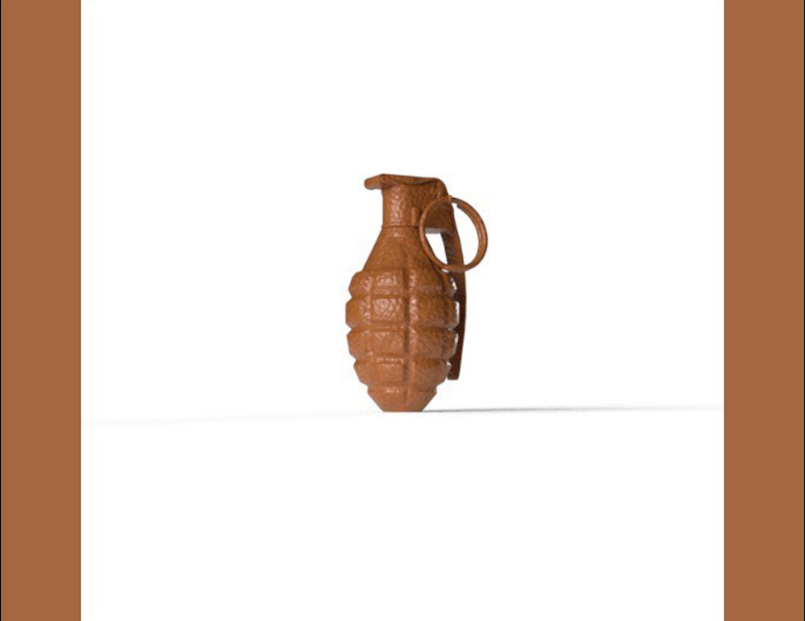 3D Digital Art - Leather Grenade