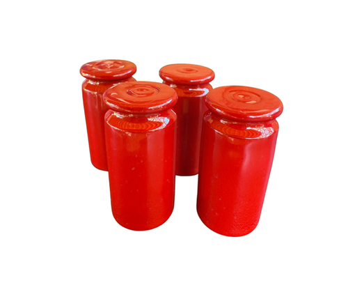 Powder-coated Astatic Red Valve Stem Bullet Shell Caps - 4 per