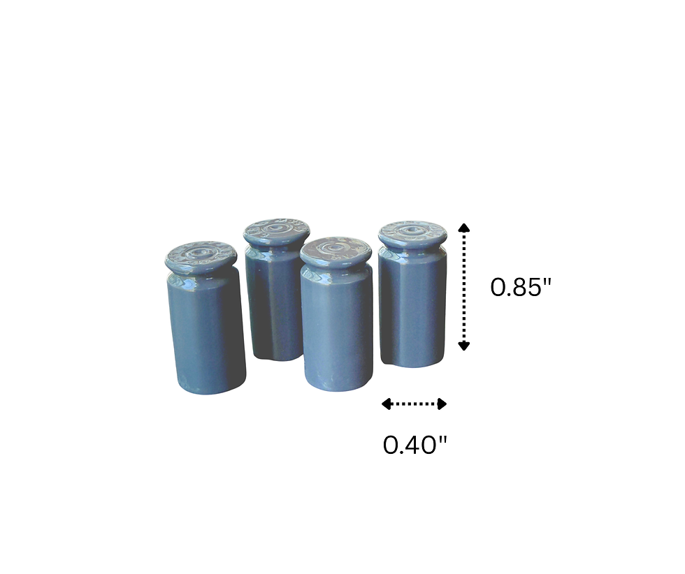 Thumbnail: Powder-coated Cannon Grey Valve Stem Bullet Shell Caps - 4 per order
