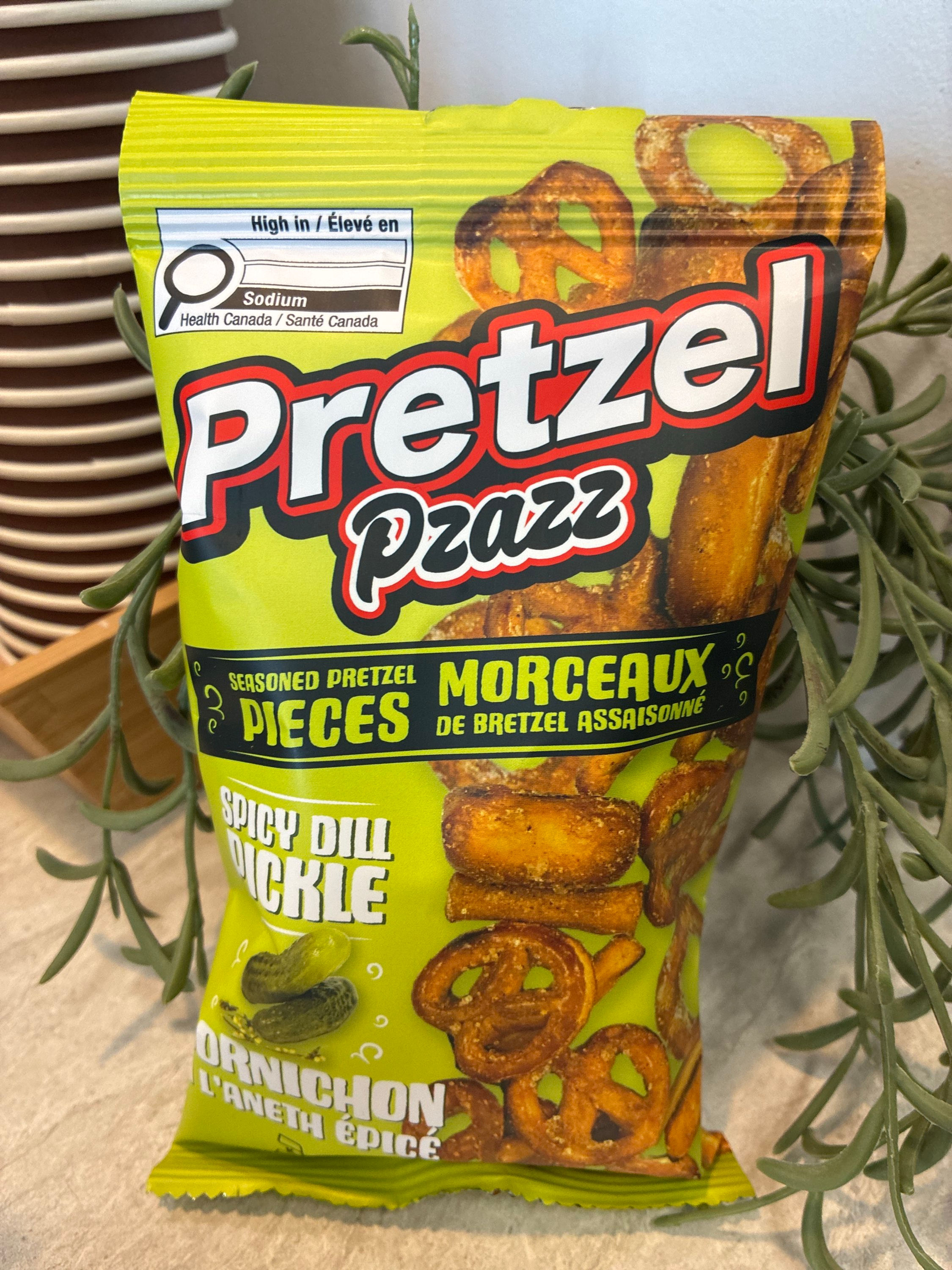 Pretzel Pzazz spicy dill pickle 