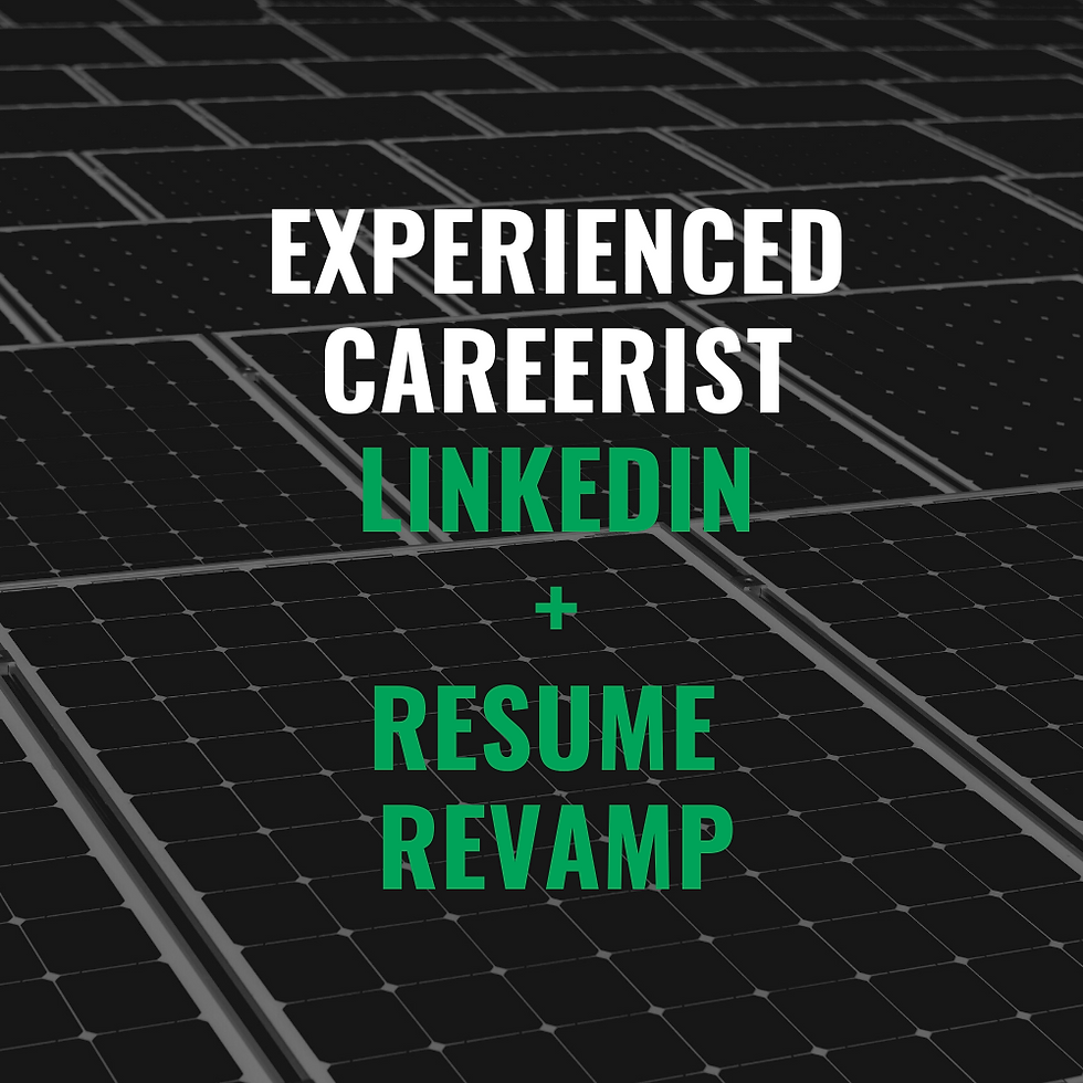 Experienced Careerist Linkedin + Resume Revamp