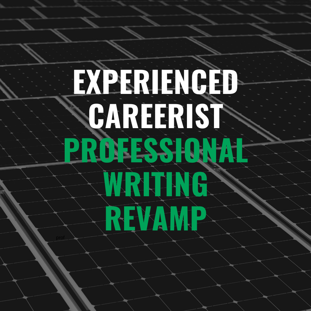 Experienced Careerist  Professional Writing Revamp