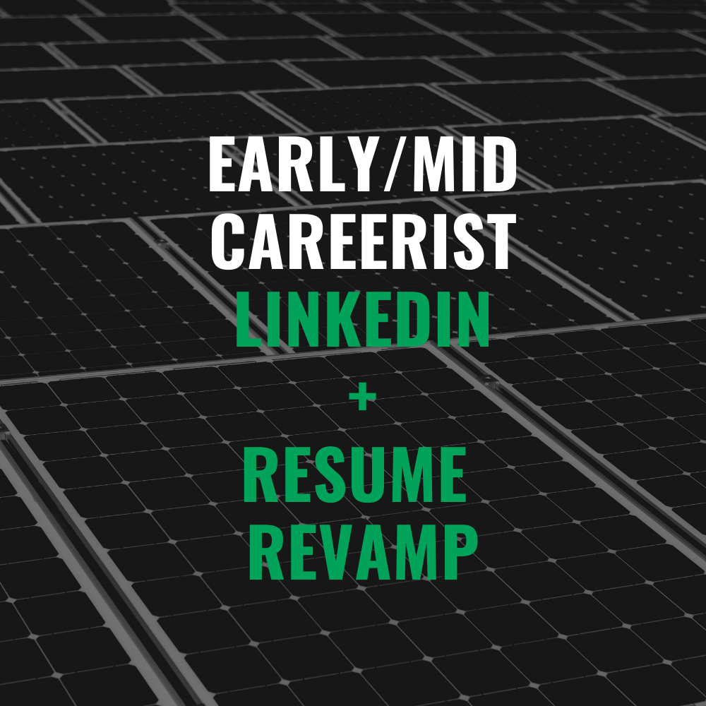 Early/Mid Careerist Linkedin + Resume Revamp